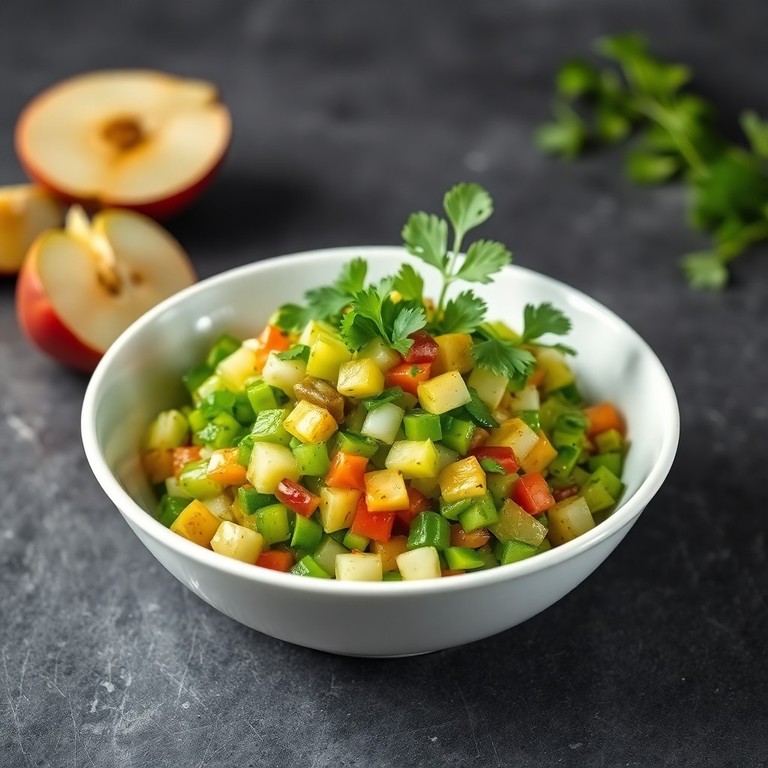 Tartare de légumes croquants et vinaigrette acidulée