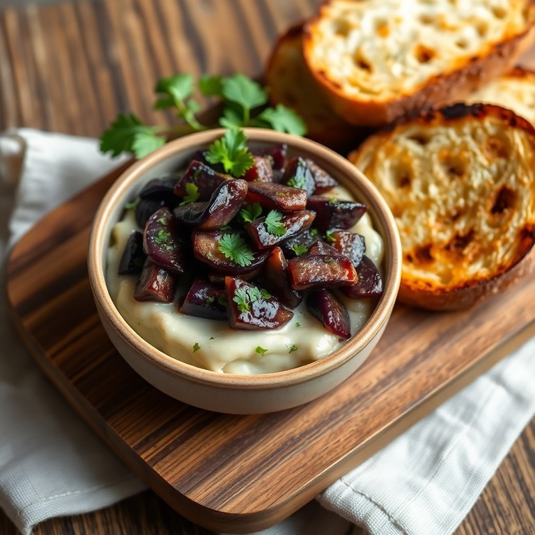 Caviar d’aubergine maison et pain grillé