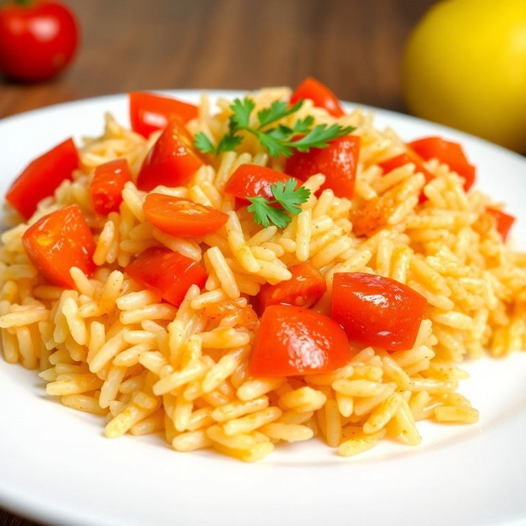 Riz à l’espagnole (tomates, poivrons, épices douces)
