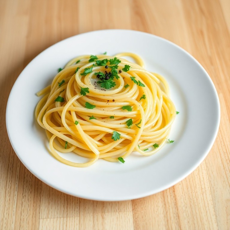 Tagliatelles fraîches au beurre et persil