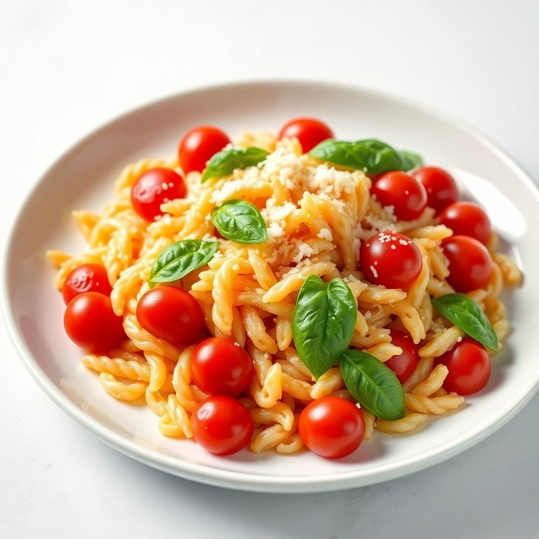 Orzo à la tomate et basilic