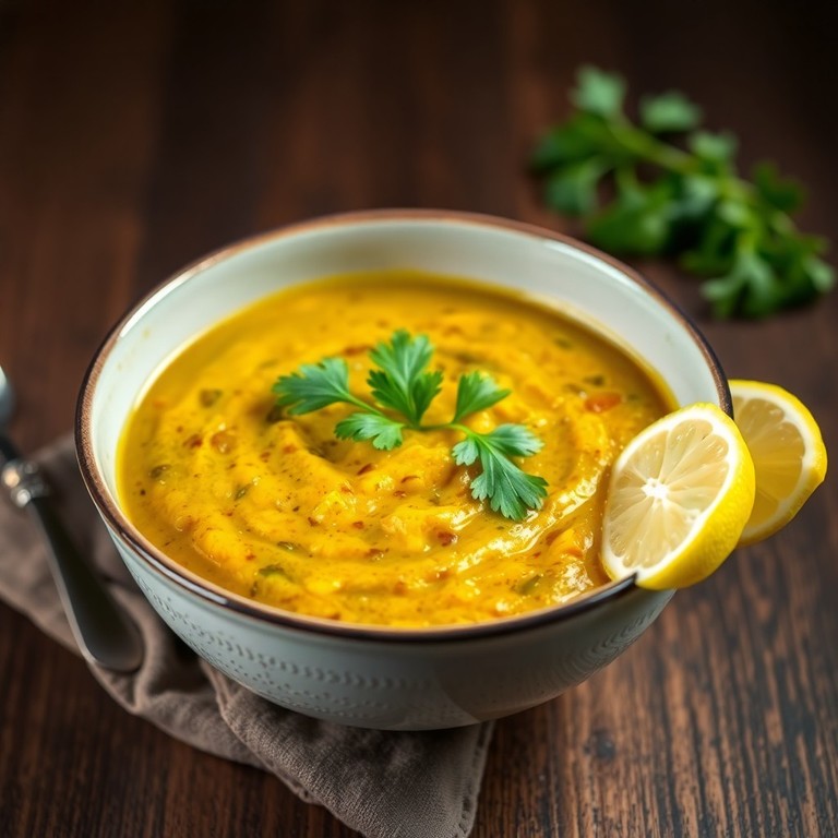 Dahl de lentilles corail au curcuma