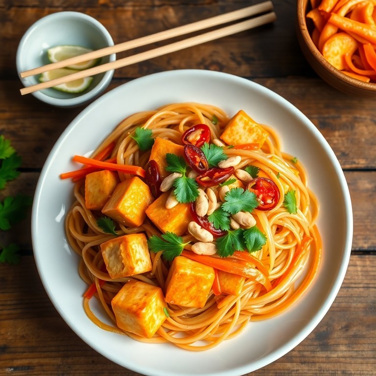 Pad Thaï revisité aux nouilles de konjac