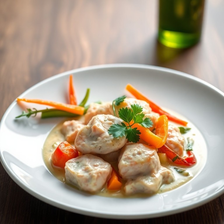 Blanquette de Volaille au Lait de Coco et Légumes Croquants