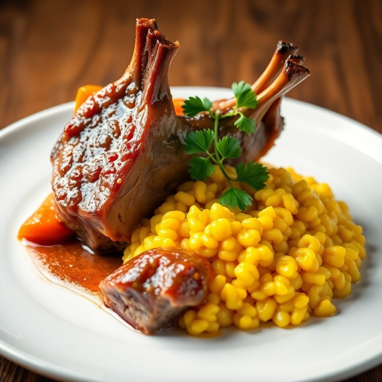 Osso Buco de Veau au Citron et Risotto Safrané