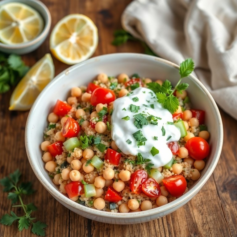 Taboulé aux herbes fraîches et pois chiches