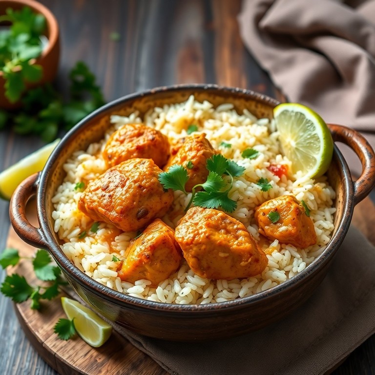 One-Pot Kokos-Butter Chicken Reis