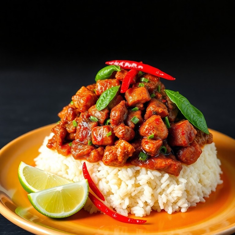 Spicy Holy Basil Ground Pork Stir-Fry (Pad Kra Pao)