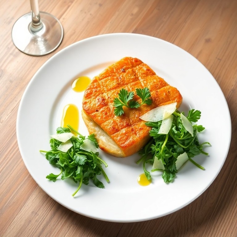 Escalope de Veau Milanaise, Salade de Roquette et Parmesan