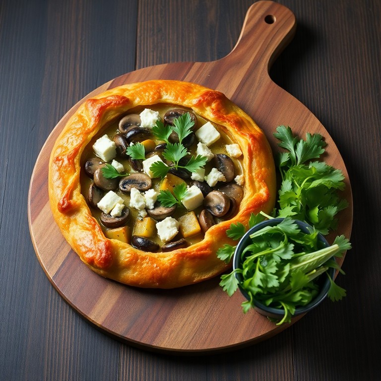 Tarta Rústica de Champiñones y Verduras Mediterráneas