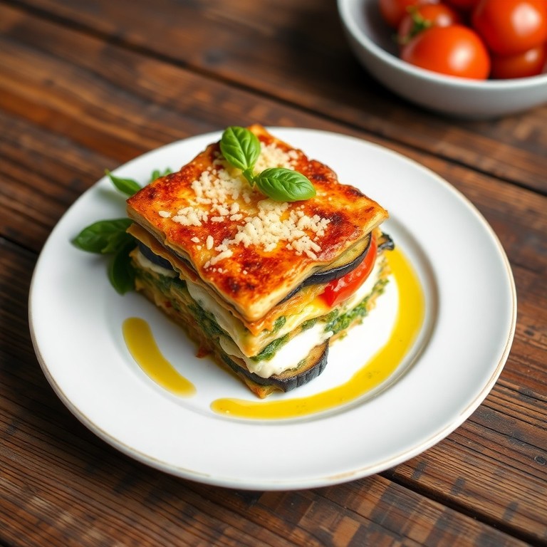 Lasagnes de légumes grillés à la ricotta et pesto