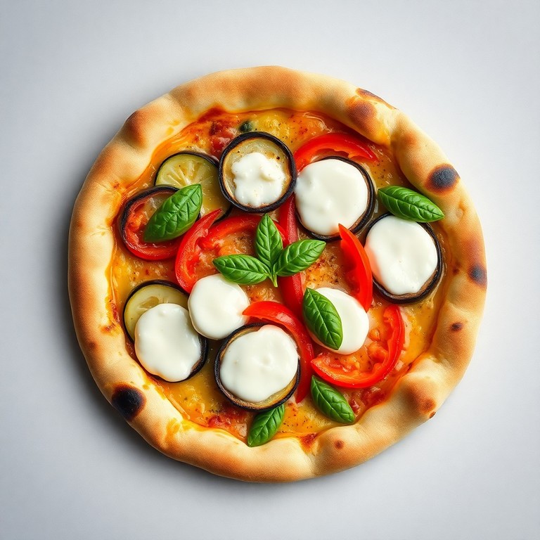 Pizza aux légumes du soleil et mozzarella di bufala
