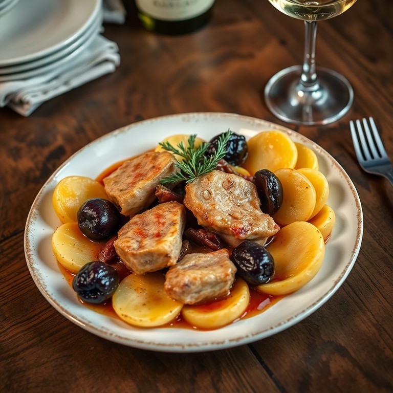 Mijoté de Lapin aux Pruneaux et Pommes Vapeur, Intense et Raffiné