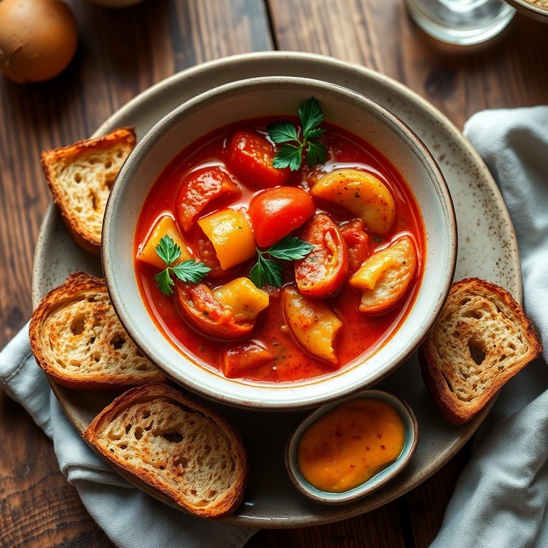 Bouillabaisse simplifiée, croûtons et rouille maison