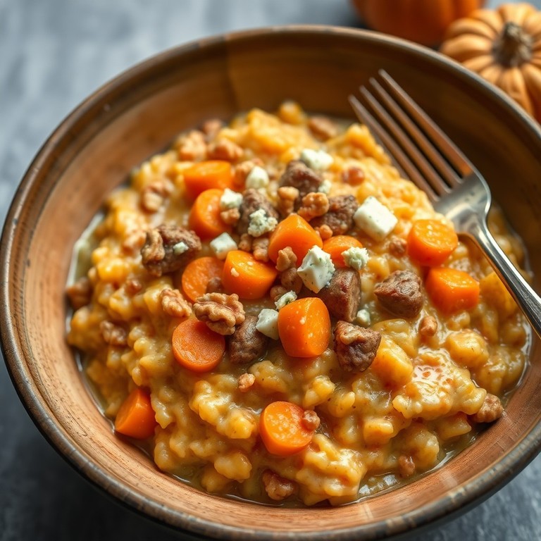 Risotto alla Carota, Salsiccia e Gorgonzola Senza Vino