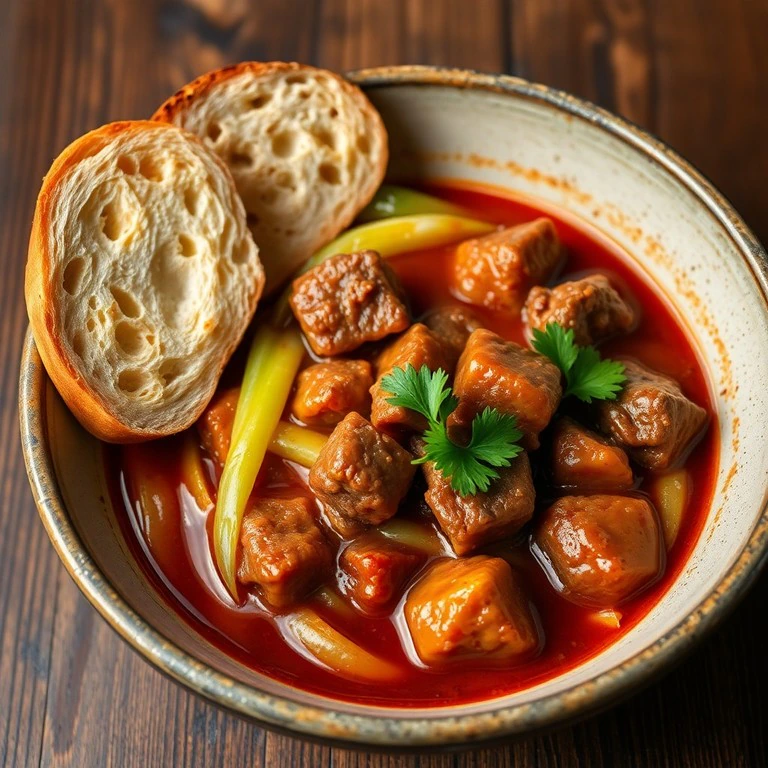 Ungarischer Rindfleisch-Spitzkohl-Eintopf