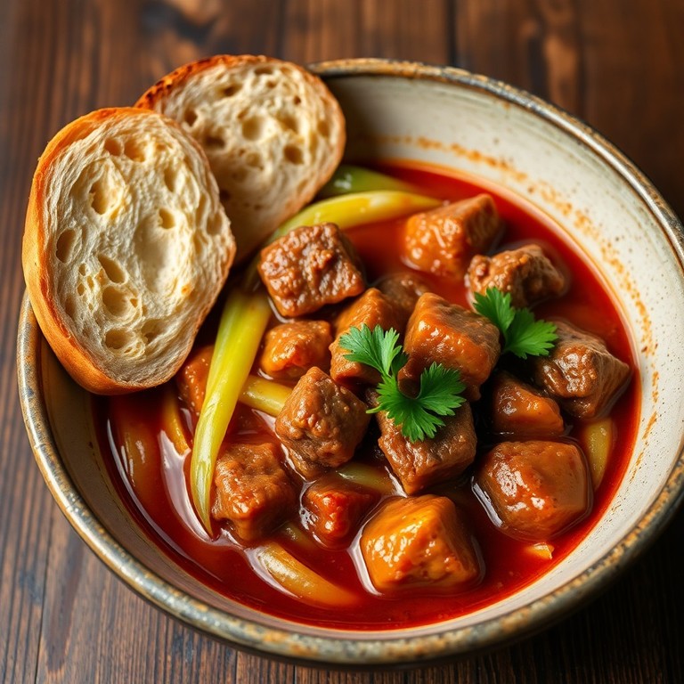 Ungarischer Rindfleisch-Spitzkohl-Eintopf (350 kcal)