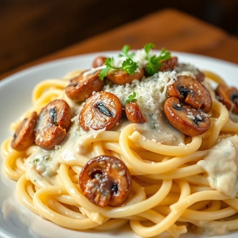 Mushroom Fettuccine Alfredo