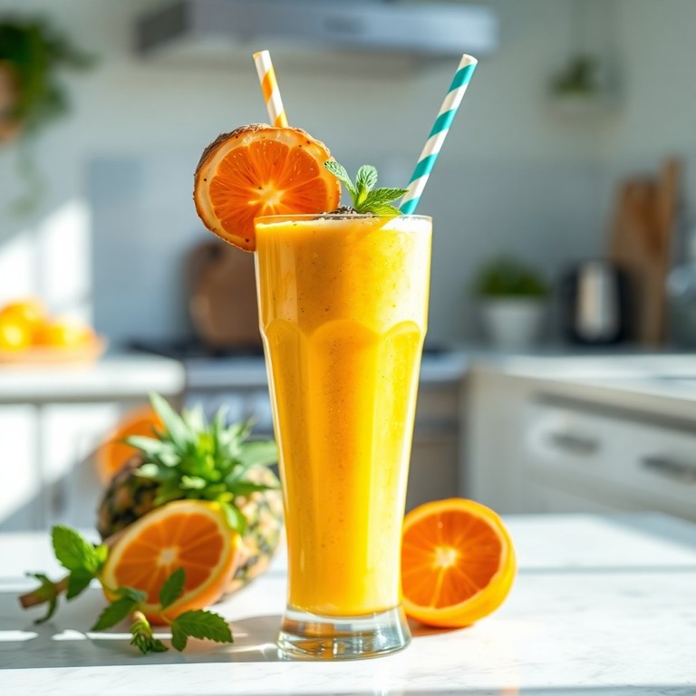 Smoothie Énergétique Ananas, Datte, Carotte et Orange