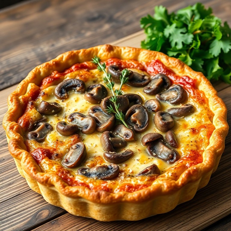 Paddenstoelenquiche met Gruyère en Tijm