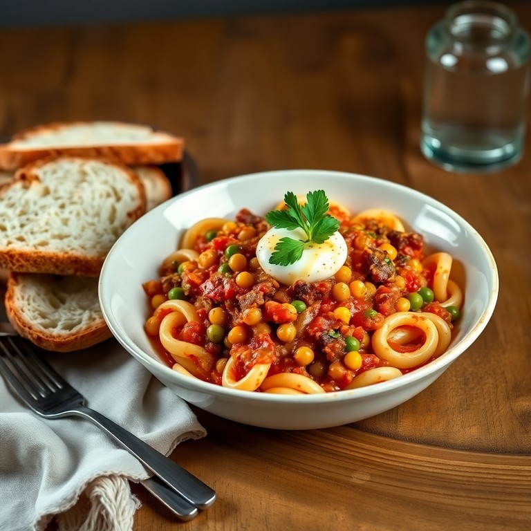Pasta e Legumi alla Contadina con Pancetta e Speck