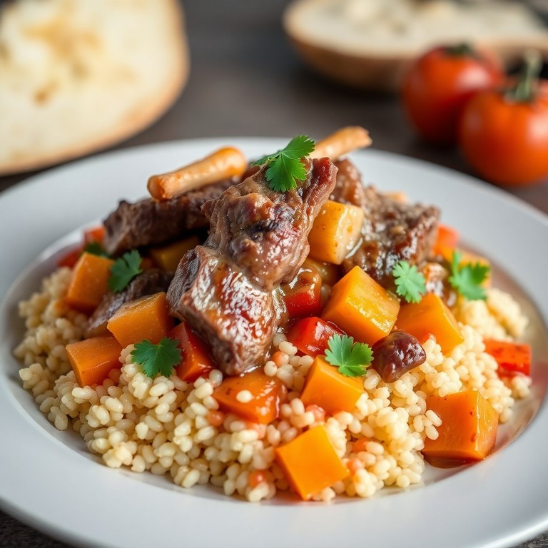 Couscous Royal aux Légumes d’Automne et Viande Mijotée