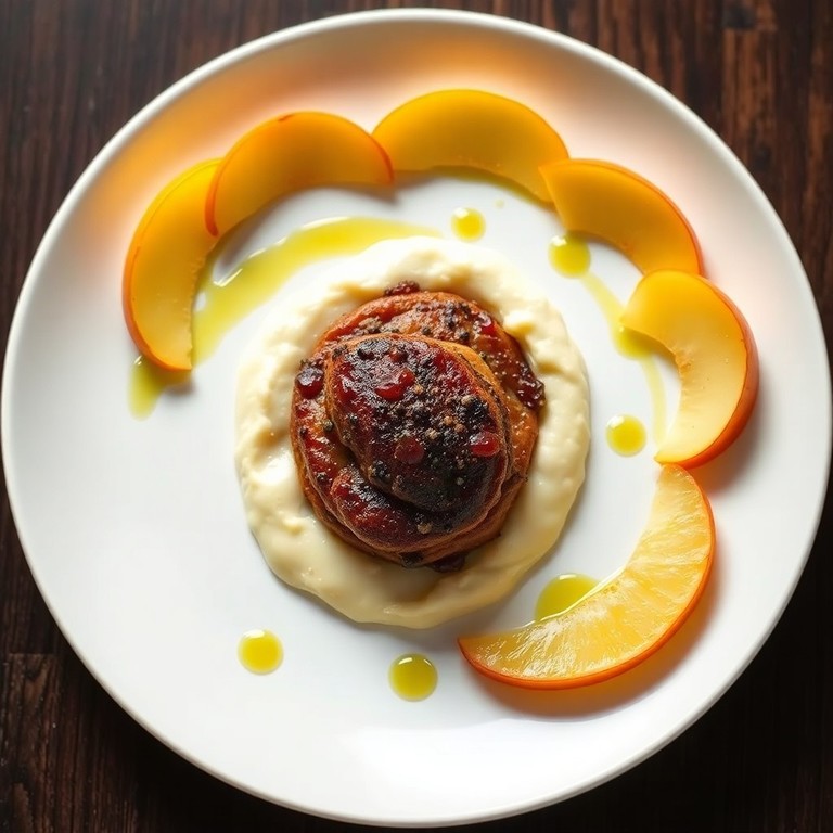 Boudin Noir aux Deux Pommes, Écrasé de Céleri et Pommes Rôties