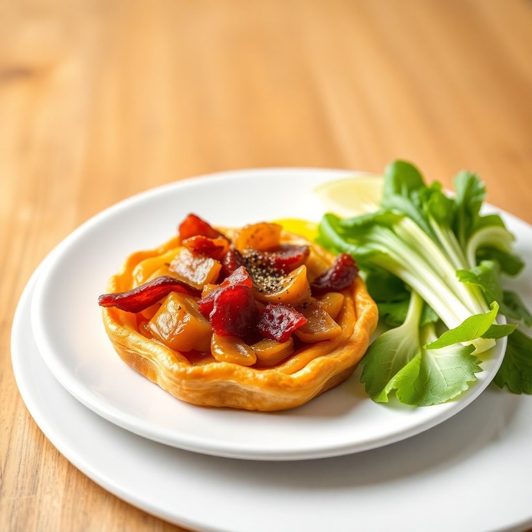 Tartelette Poireaux-Lardons et Salade d'Endives