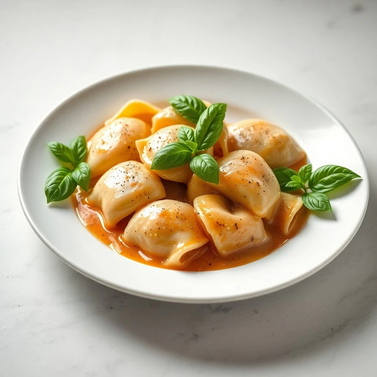 Ravioles du Dauphiné à la crème de basilic