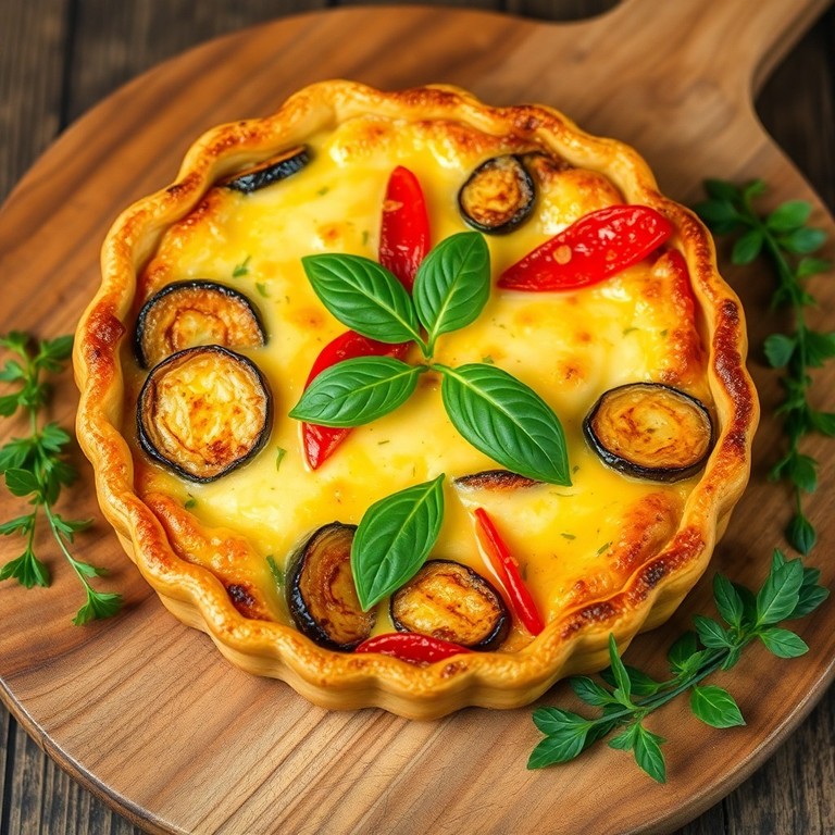 Quiche vegan aux légumes grillés et tofu soyeux