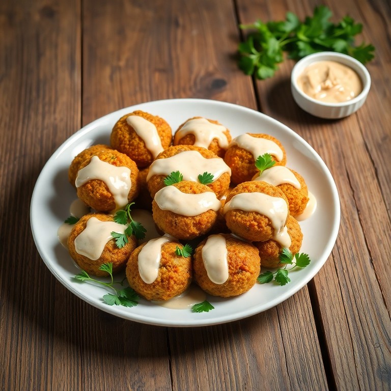 Falafels croustillants et sauce tahini