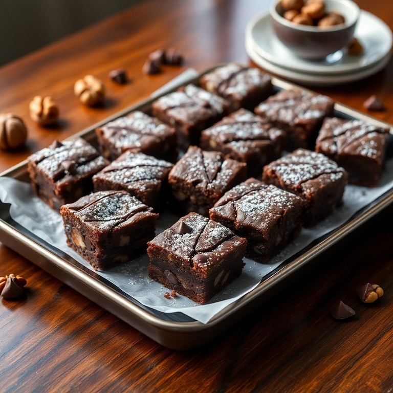 Schokoladen-Nuss-Mini-Brownies