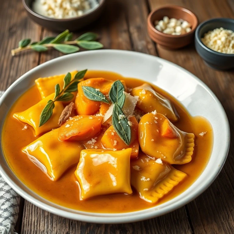 Kurbis Ravioli Mit Ricotta