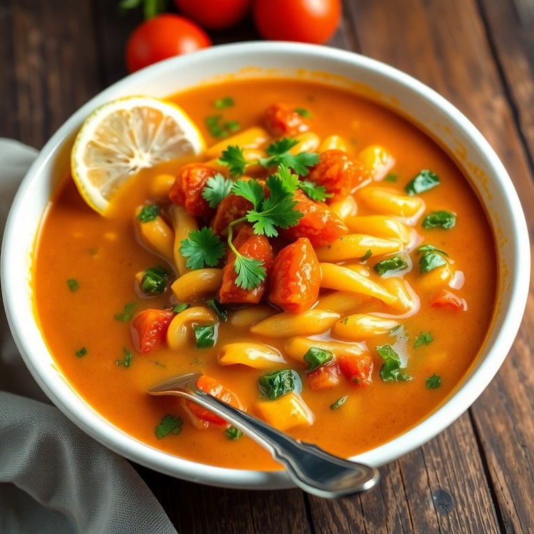 Sopa Indiana de Muranga, Macarrão e Tomate (Saar)