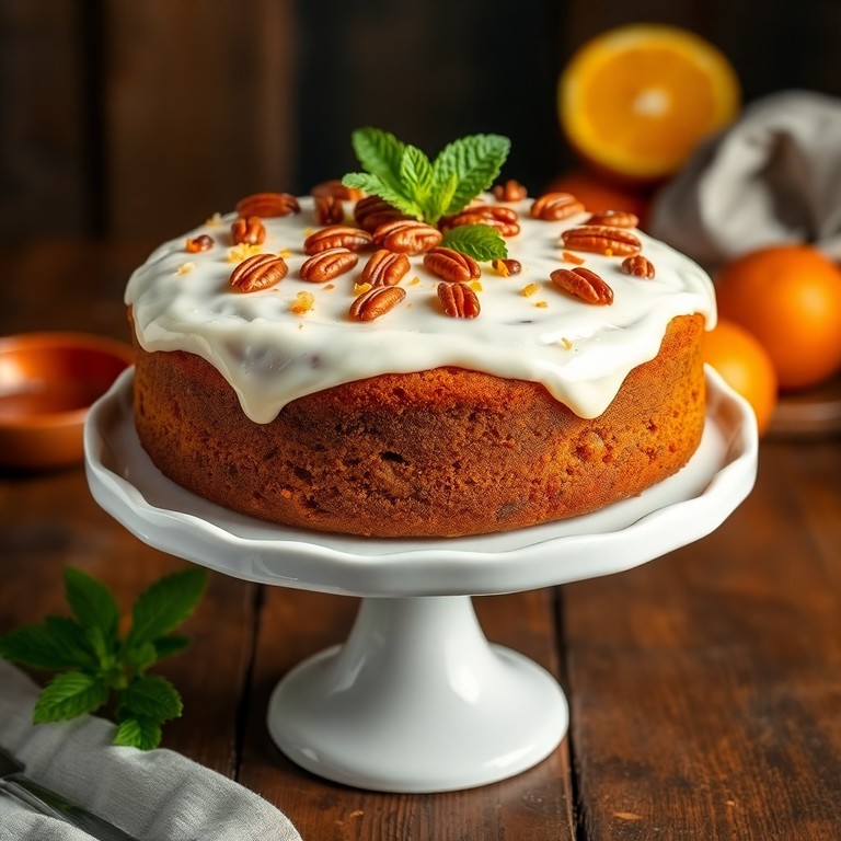 Gâteau aux Carottes Agrumes et Noix Caramélisées