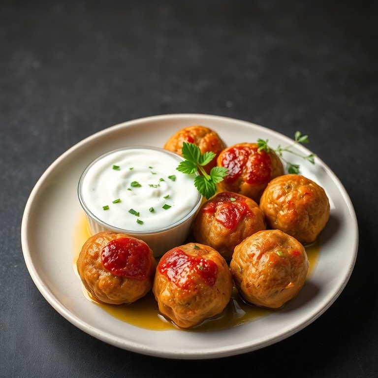 Boulette de viande façon kefta avec sauce yaourt