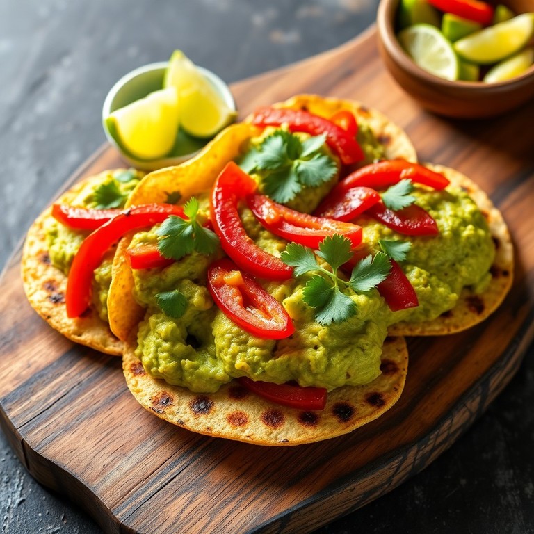 Tostadas au Guacamole et Piment Doux, Version Grillée