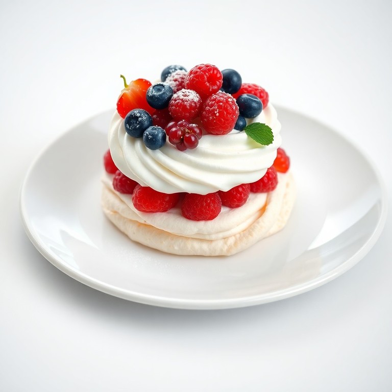 Mini-pavlovas aux fruits rouges