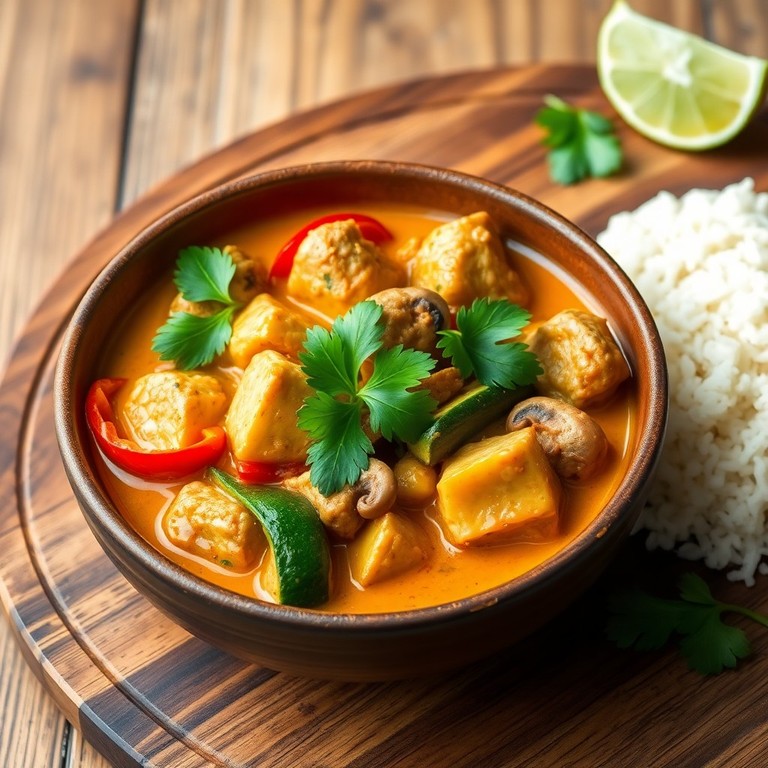 Curry de Poulet Thaï à la Citronnelle et Riz Basmati