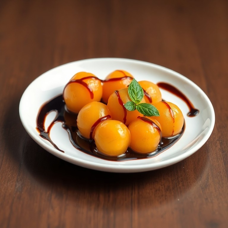 Perles de melon marinées à la verveine