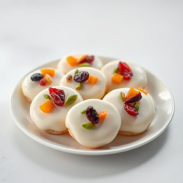 Mendiants aux fruits secs et chocolat blanc