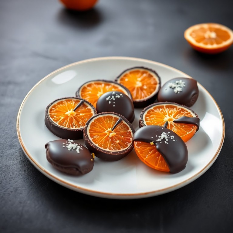 Oranges Confites Enrobées de Chocolat Noir Intense