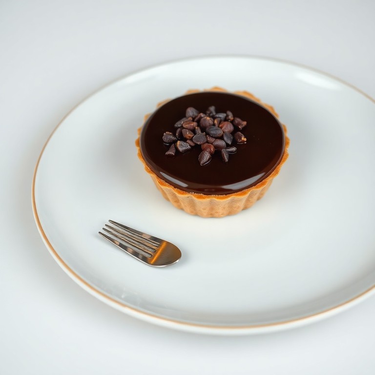 Tartelettes chocolat et éclats de grué de cacao