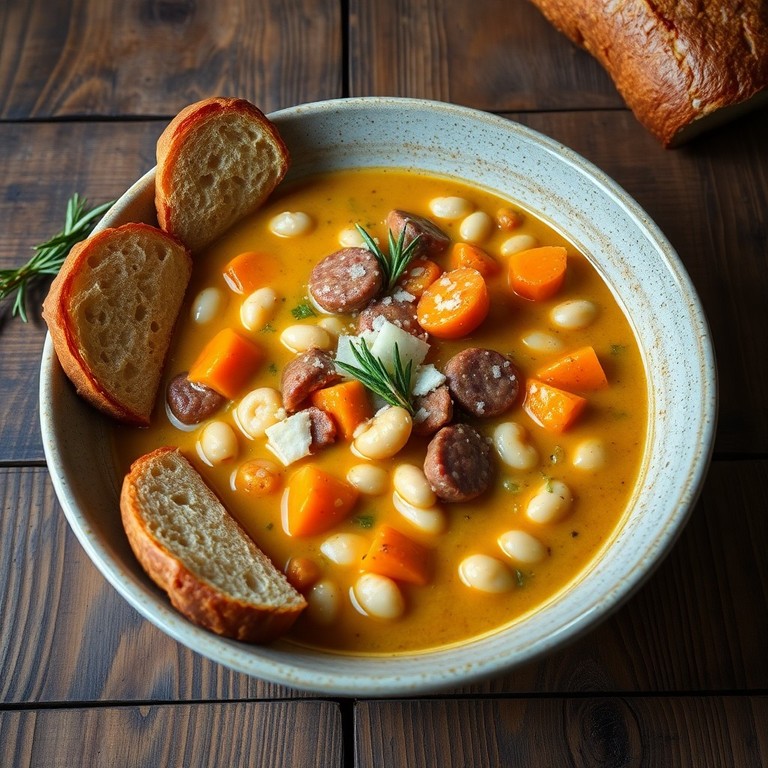 Zuppa di Fagioli alla San Giuseppe con Salsiccia Piccante