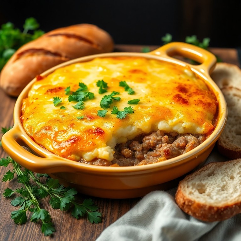 Rustikaler Kartoffel-Hackfleisch-Auflauf