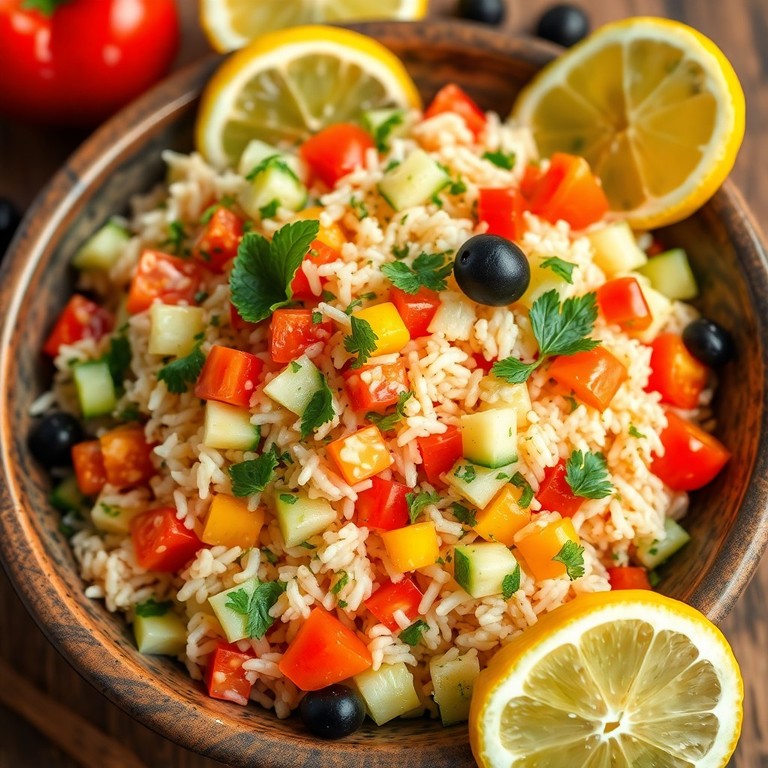 Koolhydraatrijke Rijstsalade met Citroen-Dressing