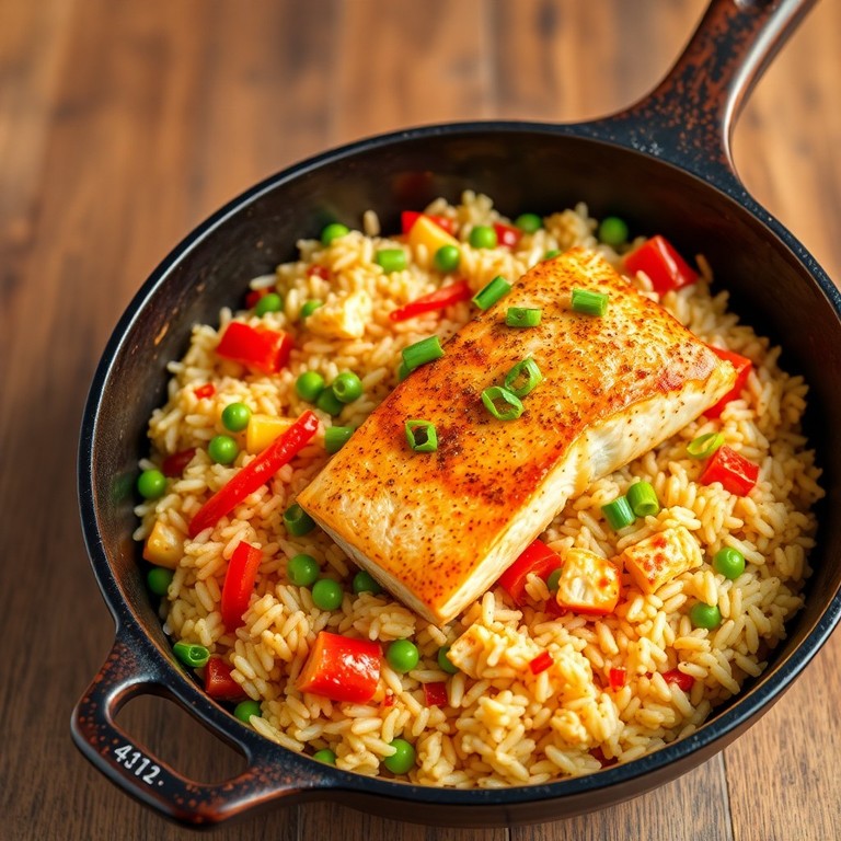 Cajun Salmon Rice Pilaf