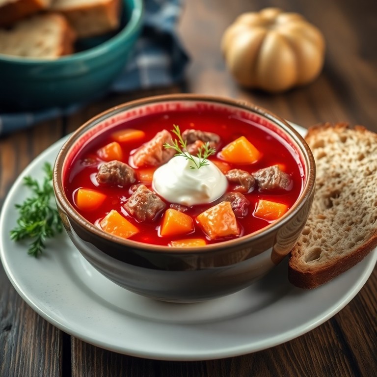 Украинский борщ с говядиной