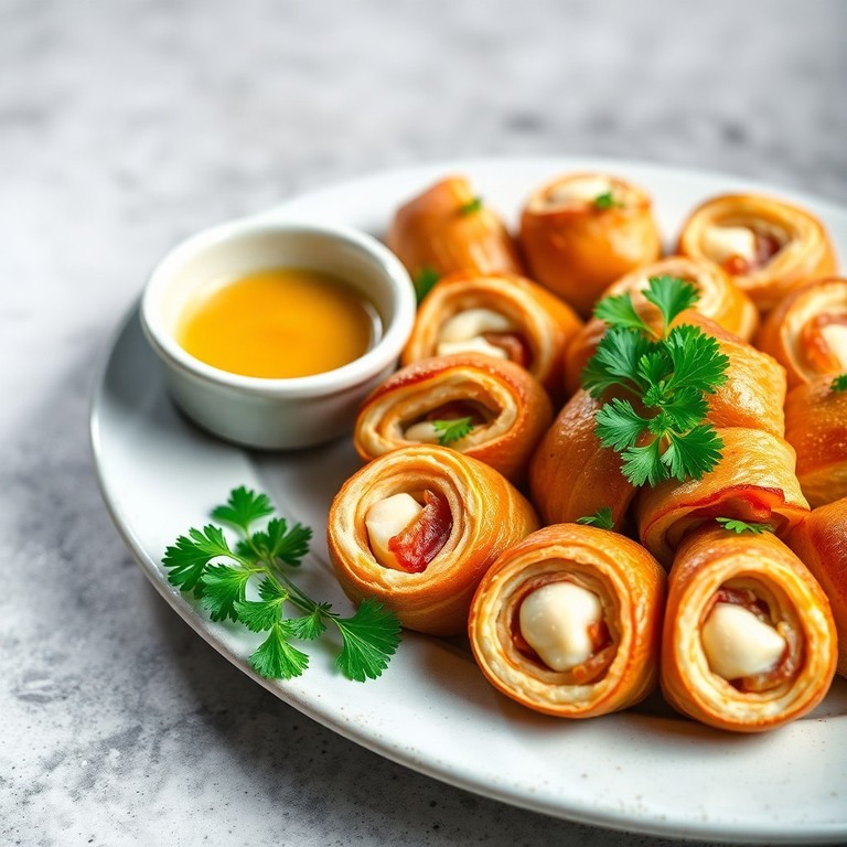 Involtini di Pan Bauletto con Pancetta, Robiola e Bagna Cauda