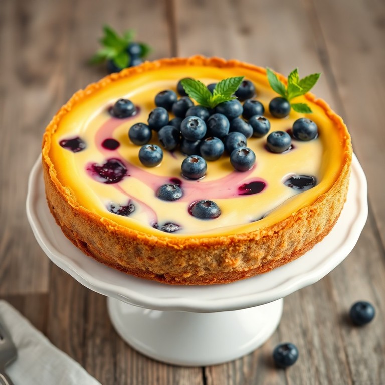 Frischkäse-Quark-Blaubeer-Cheesecake